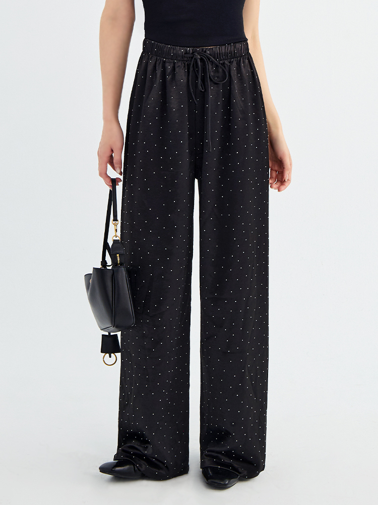 細閃溫柔感垂墜寬褲