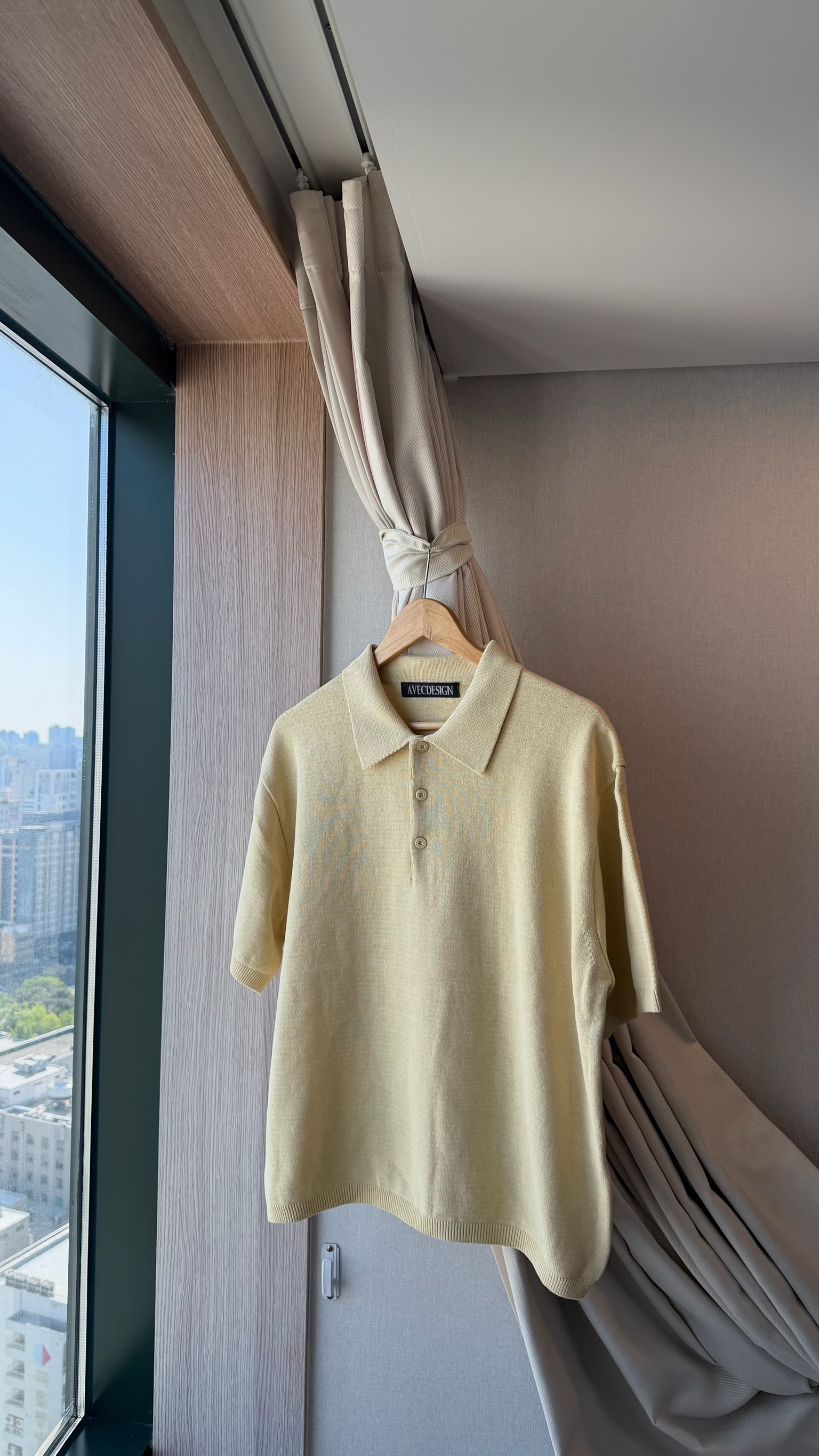 A1 寬短細緻針織polo