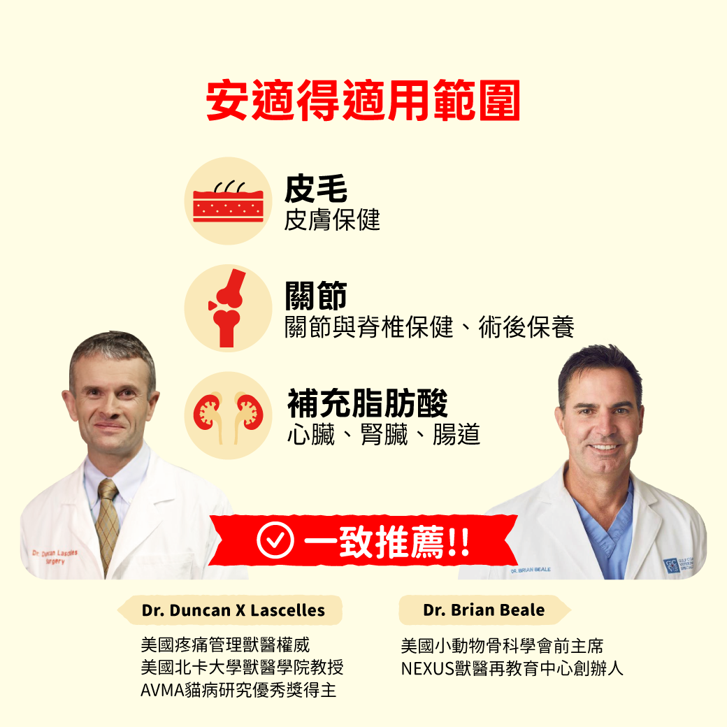 安適得 關節與皮膚保健 犬貓適用 獸醫推薦