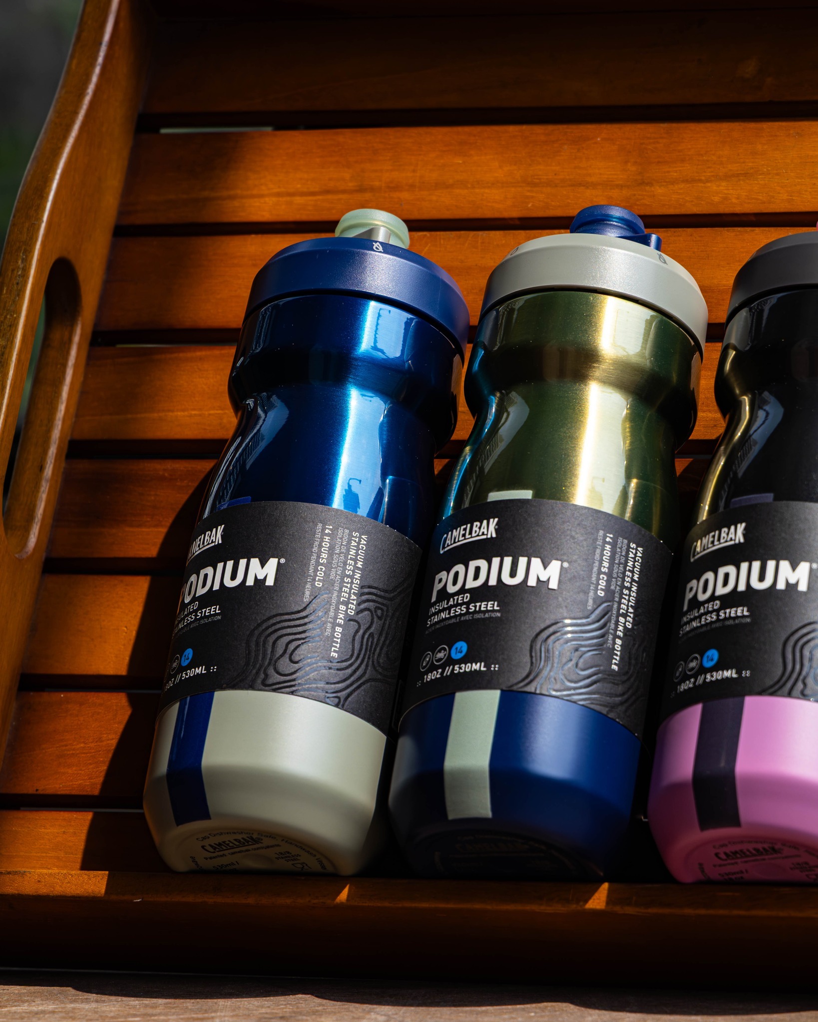 【CamelBak】530ml Podium 競速真空保冰單車水瓶-水星藍