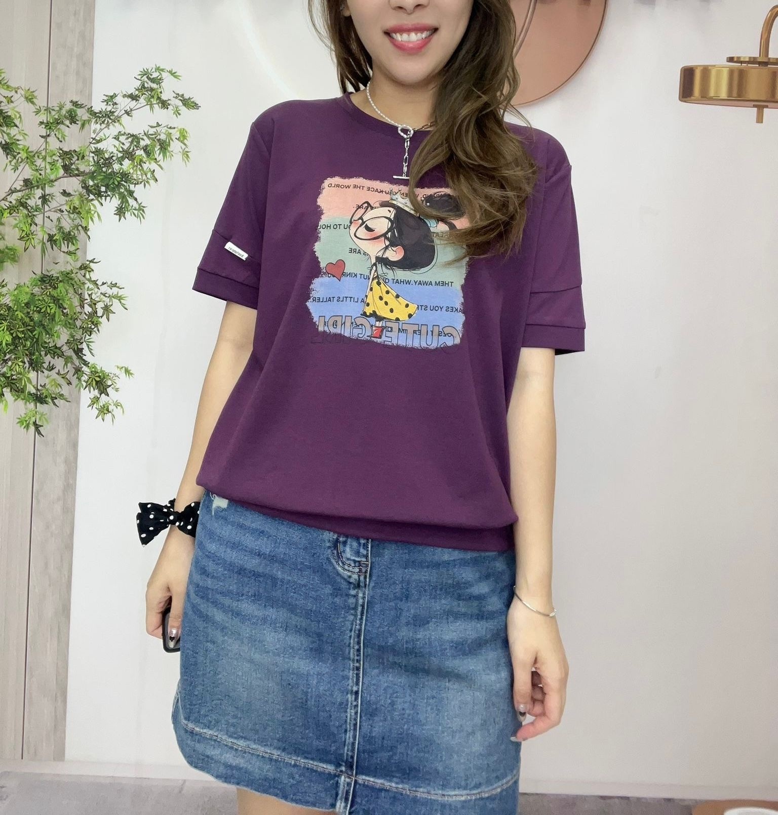 Ma牌子四眼少女圖案top ～160S