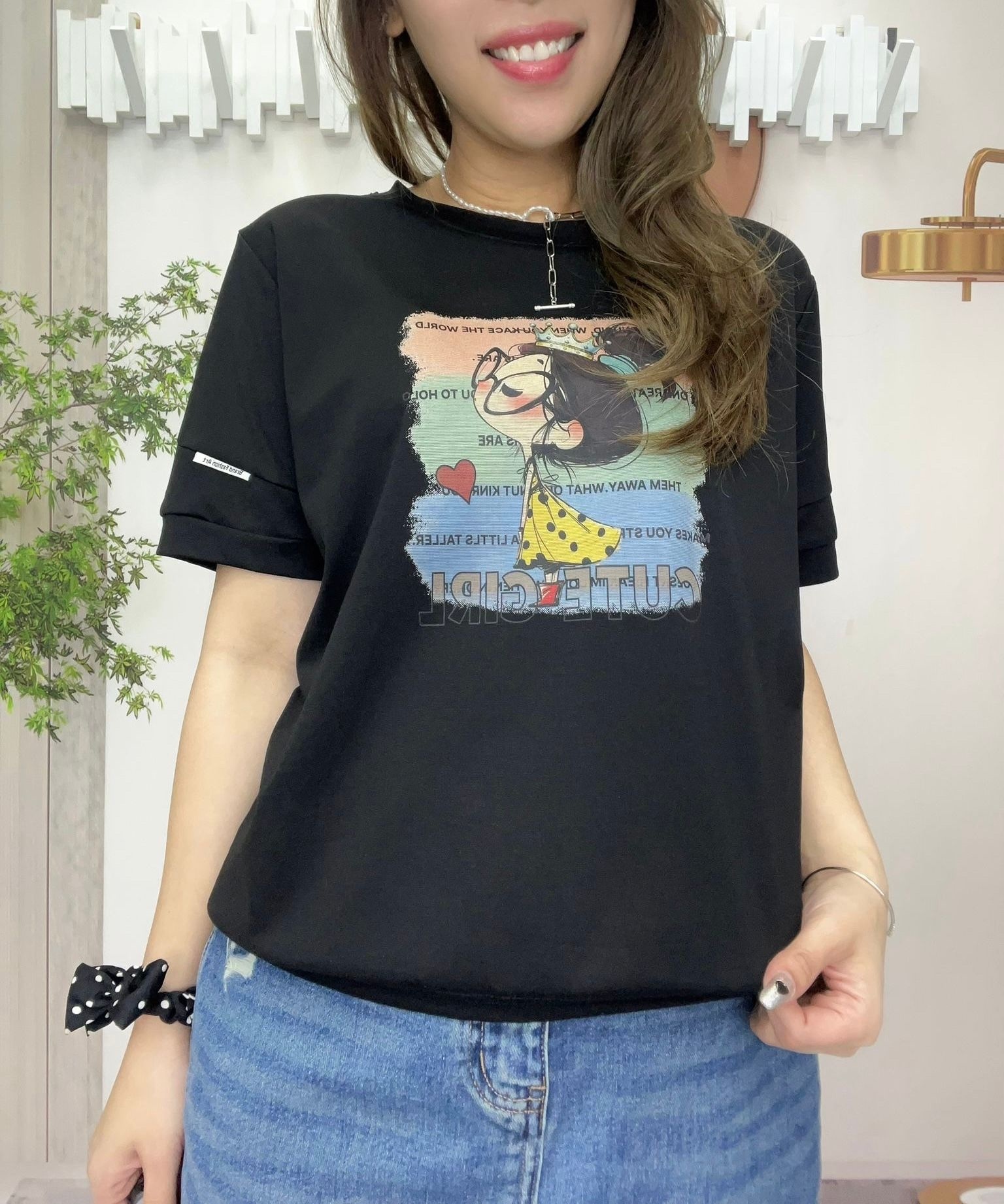 Ma牌子四眼少女圖案top ～160S