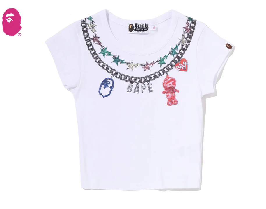 【BAPE女生】0425 發售FAKE PRINT CROPPED TEE