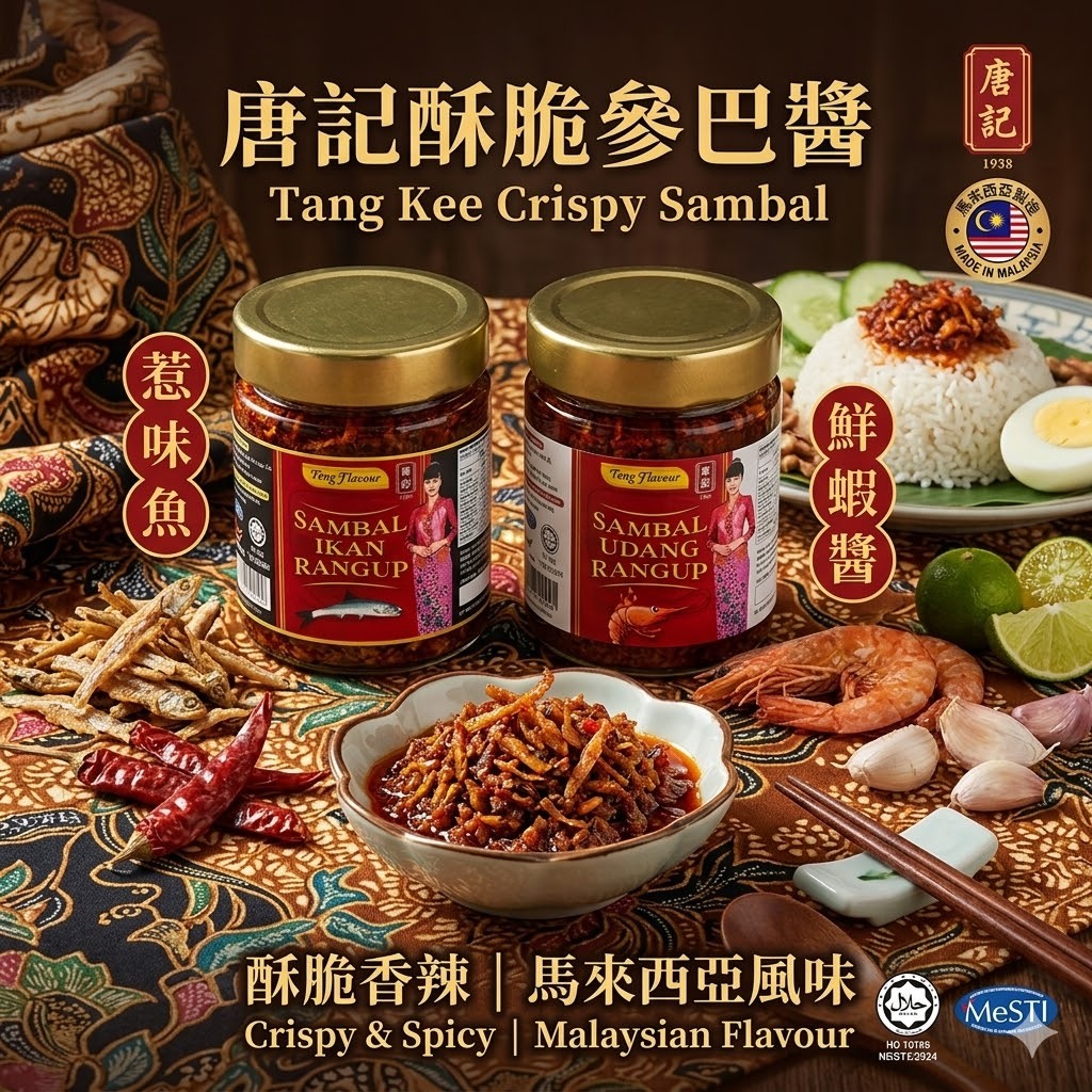 【直播】唐記 LX042410 脆口參巴醬系列 220g