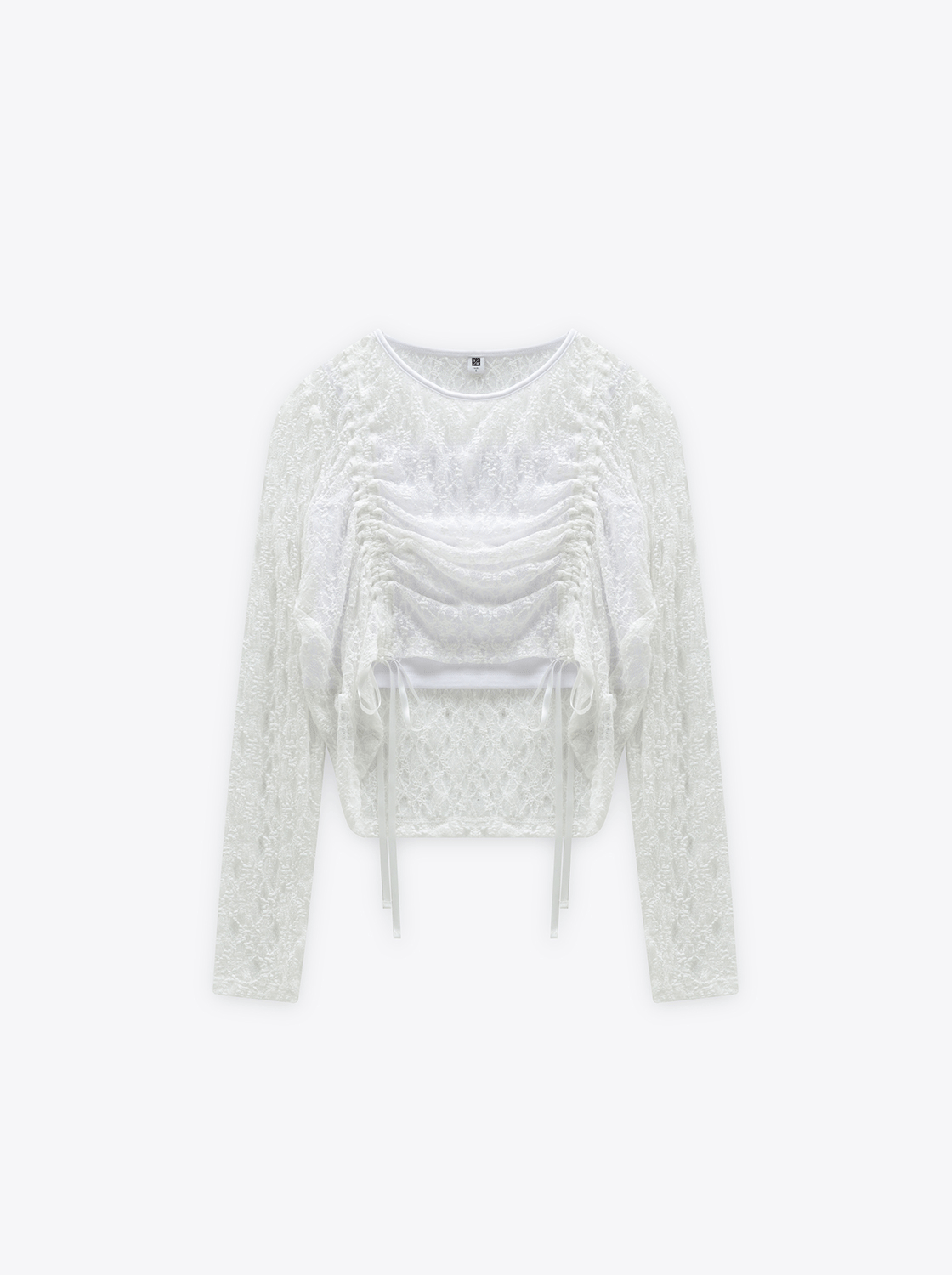 抽繩蕾絲罩衫背心兩件組