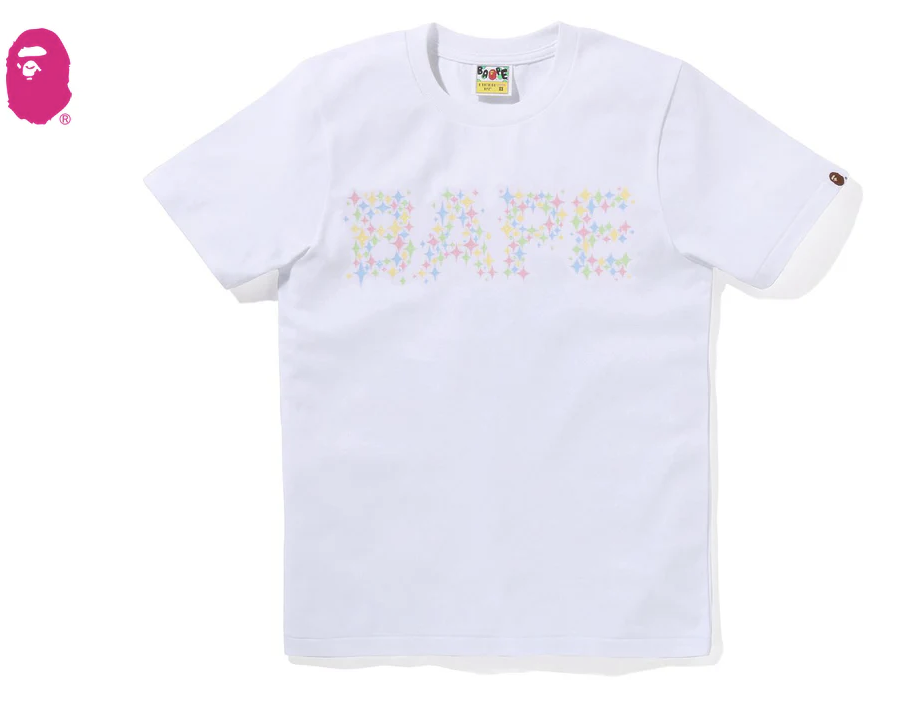 【BAPE女生】0425 發售BLING STAR GLITTER BAPE LOGO TEE