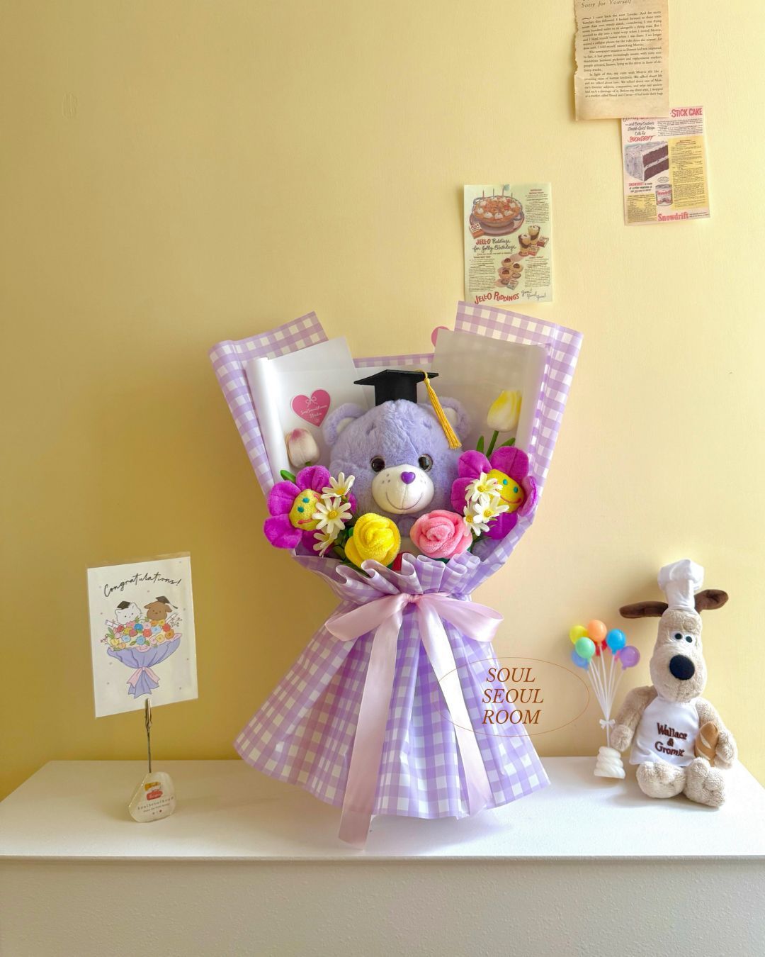 畢業禮物首選推薦 SoulSeoulRoom Care Bear 甜夢小熊公仔花束 觀塘門市現貨