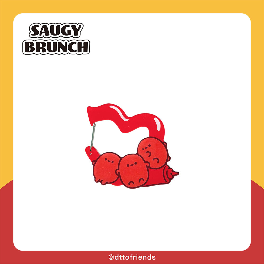 dtto friends-saugy brunch系列-壓克力登山扣-小肉豆