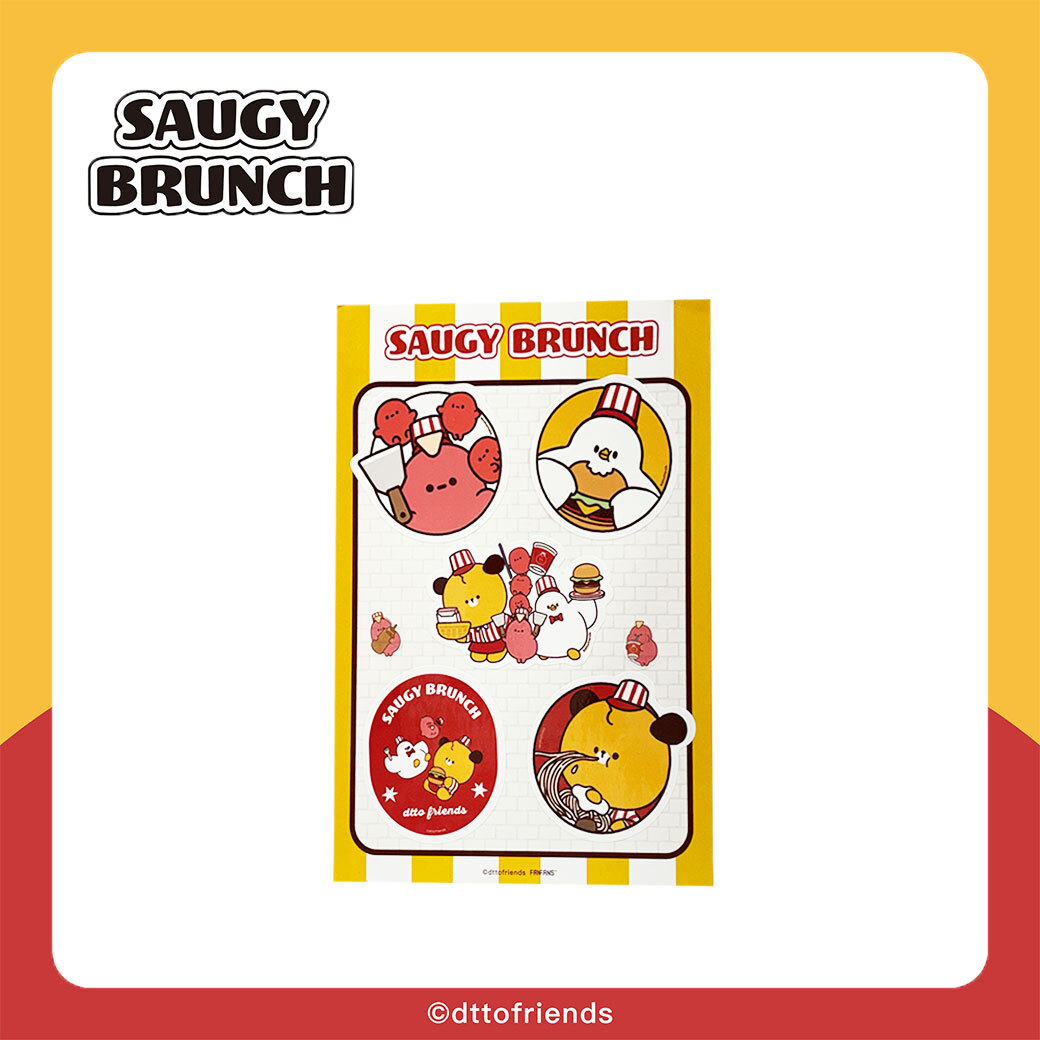 dtto friends-saugy brunch系列-行李箱貼紙組-全員