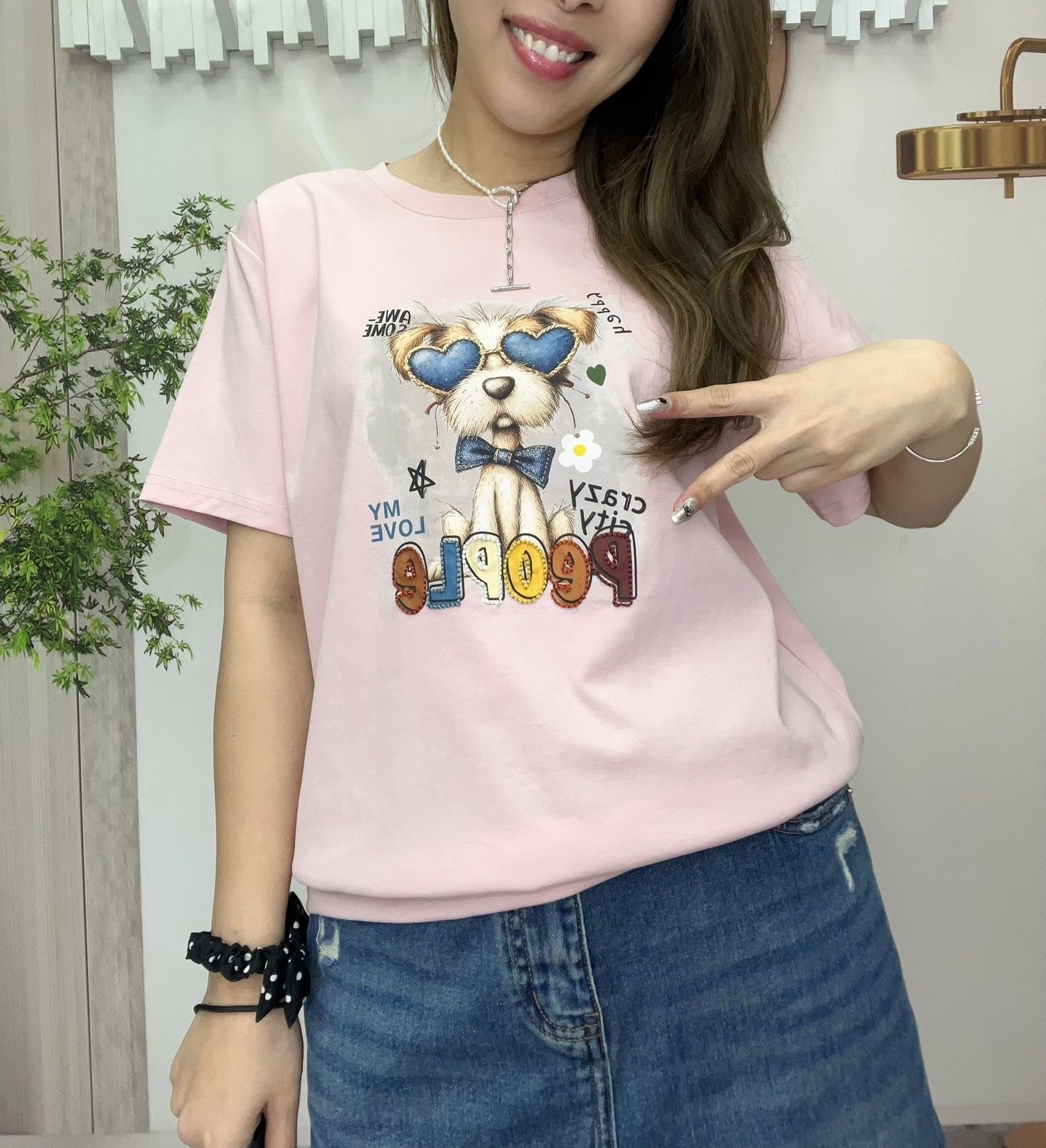 Ma牌子狗仔圖案top ～160T