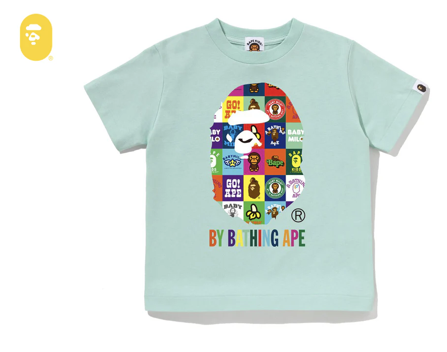 【BAPE童裝】0425 發售BABY MILO PATCHWORK BY BATHING APE TEE