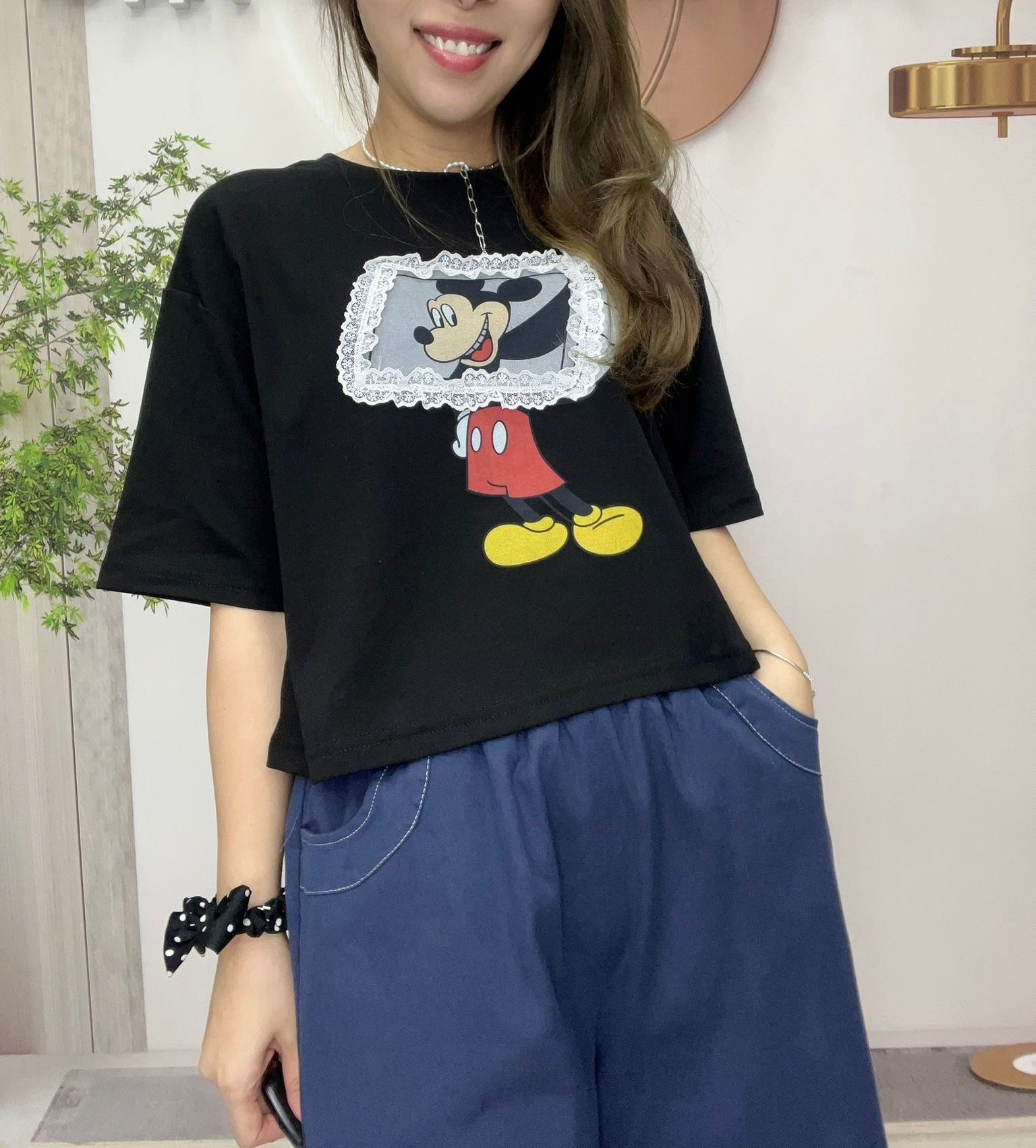 Ma牌子公仔圖案top ^160V