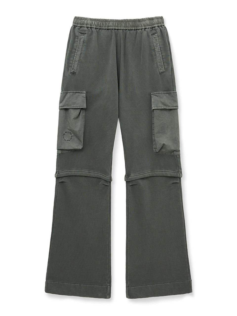 色染工藝工裝棉褲女款 炭灰