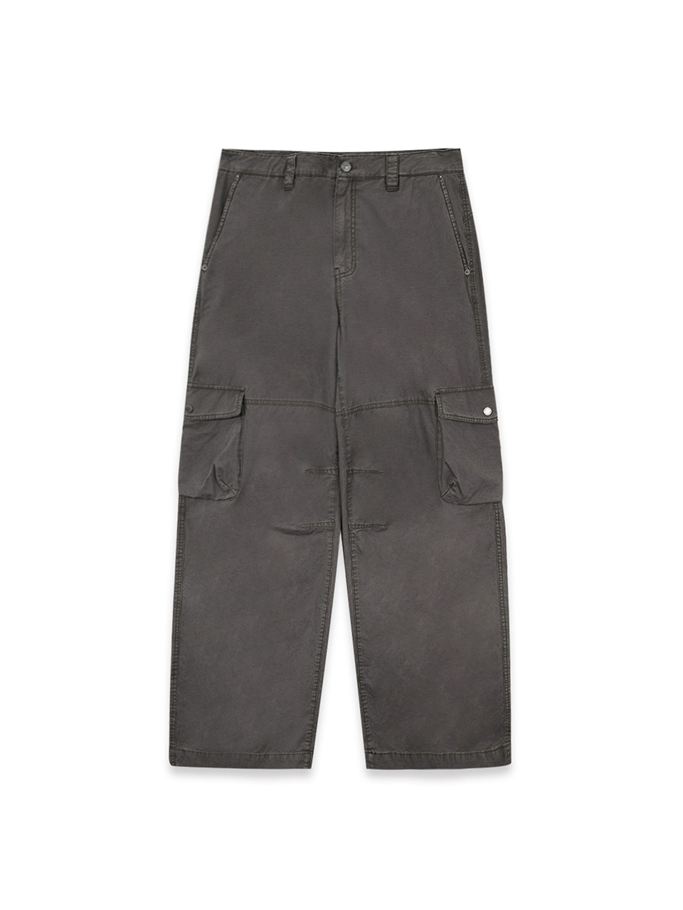 水洗棉工裝長褲男版 炭灰