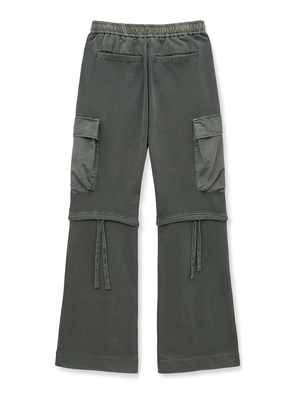 色染工藝工裝棉褲女款 炭灰