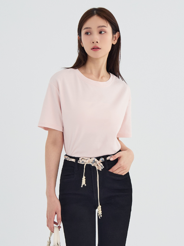 韓系純色質感棉TEE