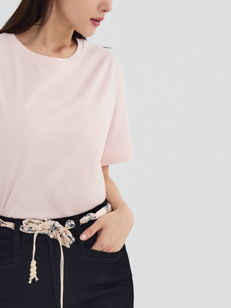 韓系純色質感棉TEE
