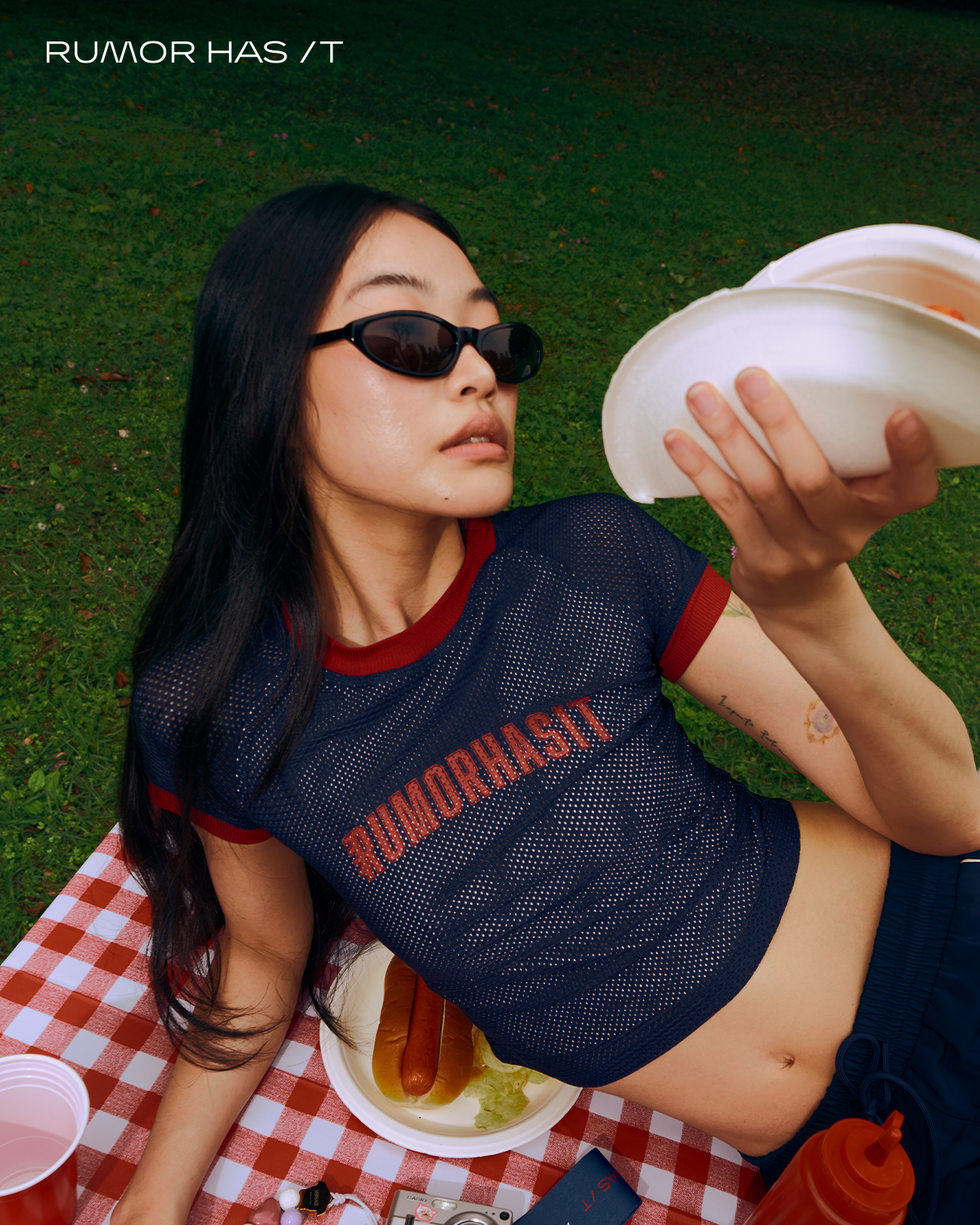 RHI Off Court Sheer Mesh Tee