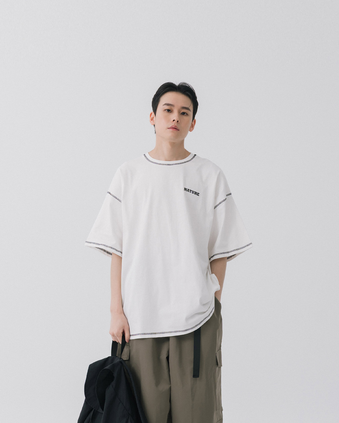 NATURE print oversized top, available in two colors, 1/2【01190319】in stock+pre-order