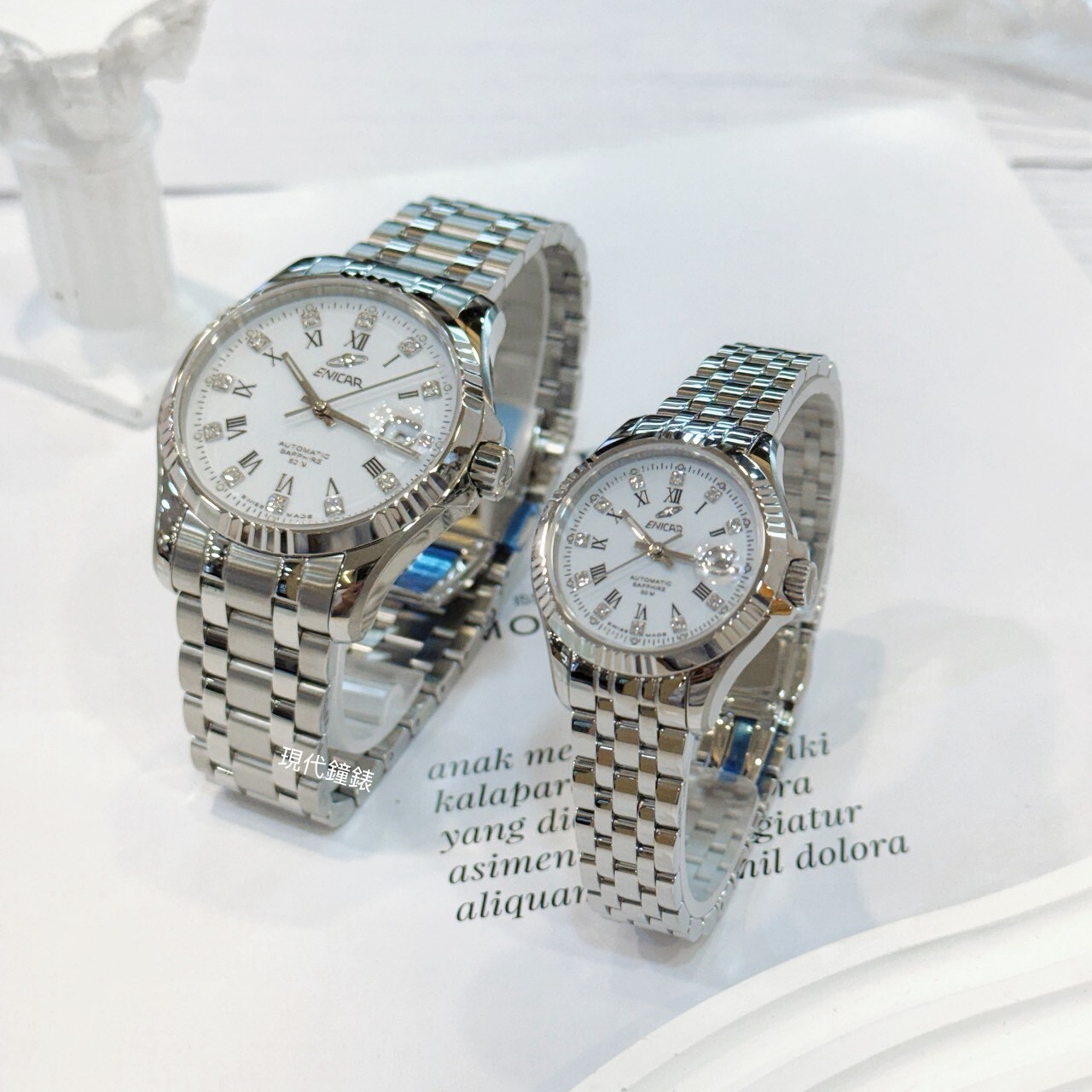 【ENICAR英納格】輕奢羅馬假期機械腕錶3165/50/329A(38mm) /778/50/329A(28mm) 現代鐘錶