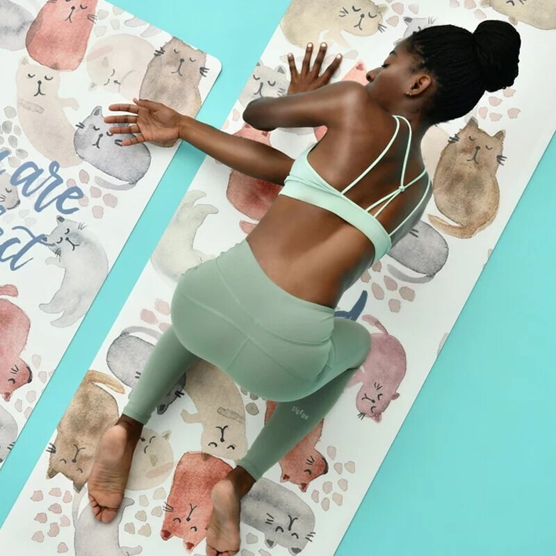 SIGEDN 頂級PU標準型乾濕防滑天然橡膠仙女花神瑜珈墊4mm