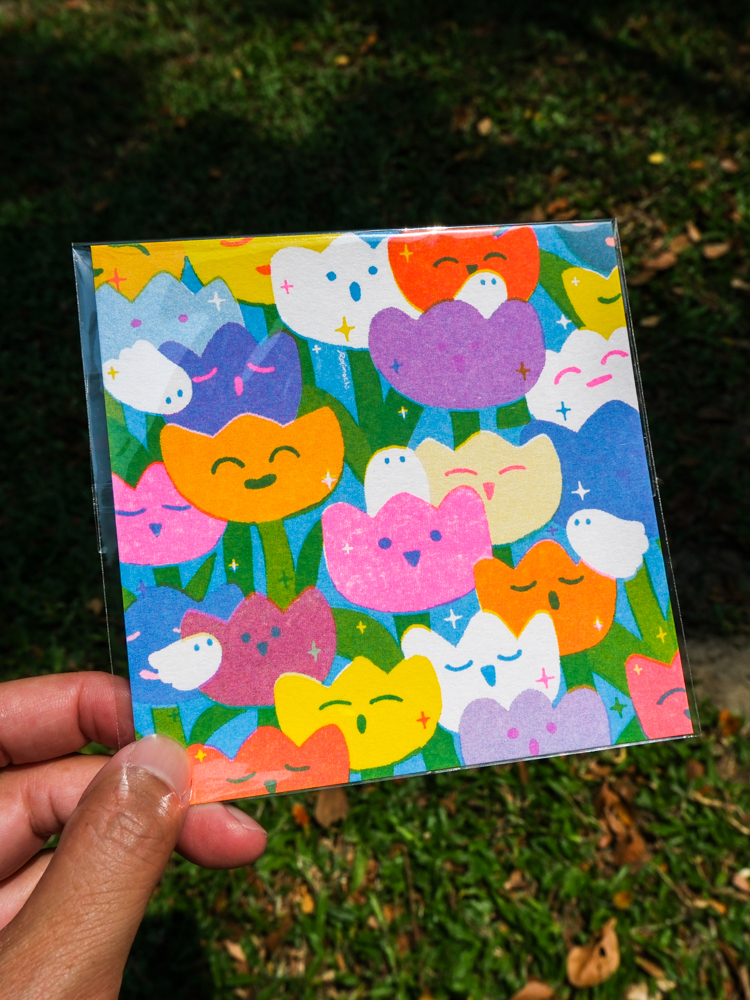 Raimochi｜RISO 明信片｜鬱金香田