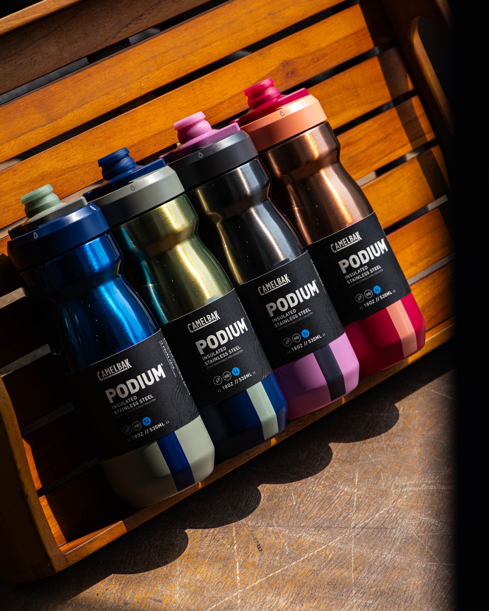 【CamelBak】530ml Podium 競速真空保冰單車水瓶-深海藍