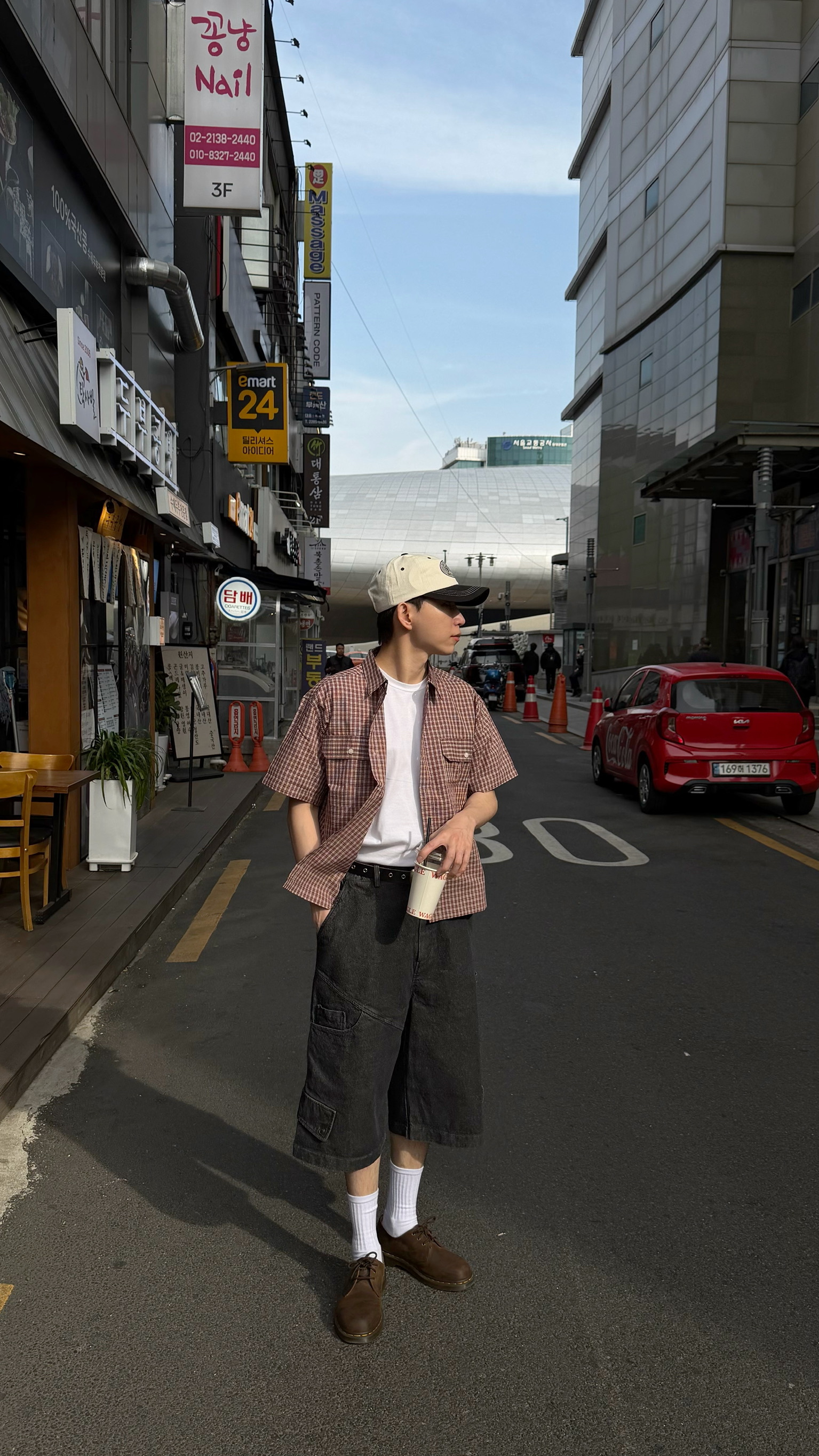 A3 高端短版格紋衫（抗皺）