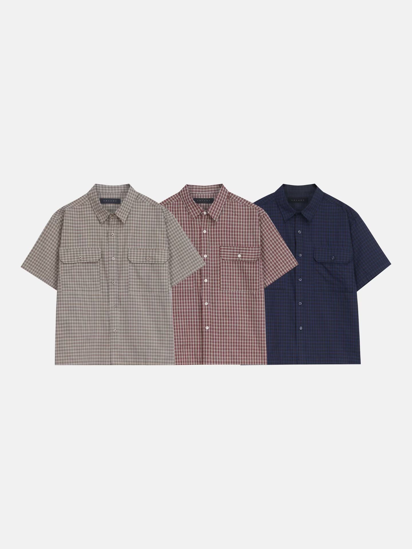 A3 高端短版格紋衫（抗皺）