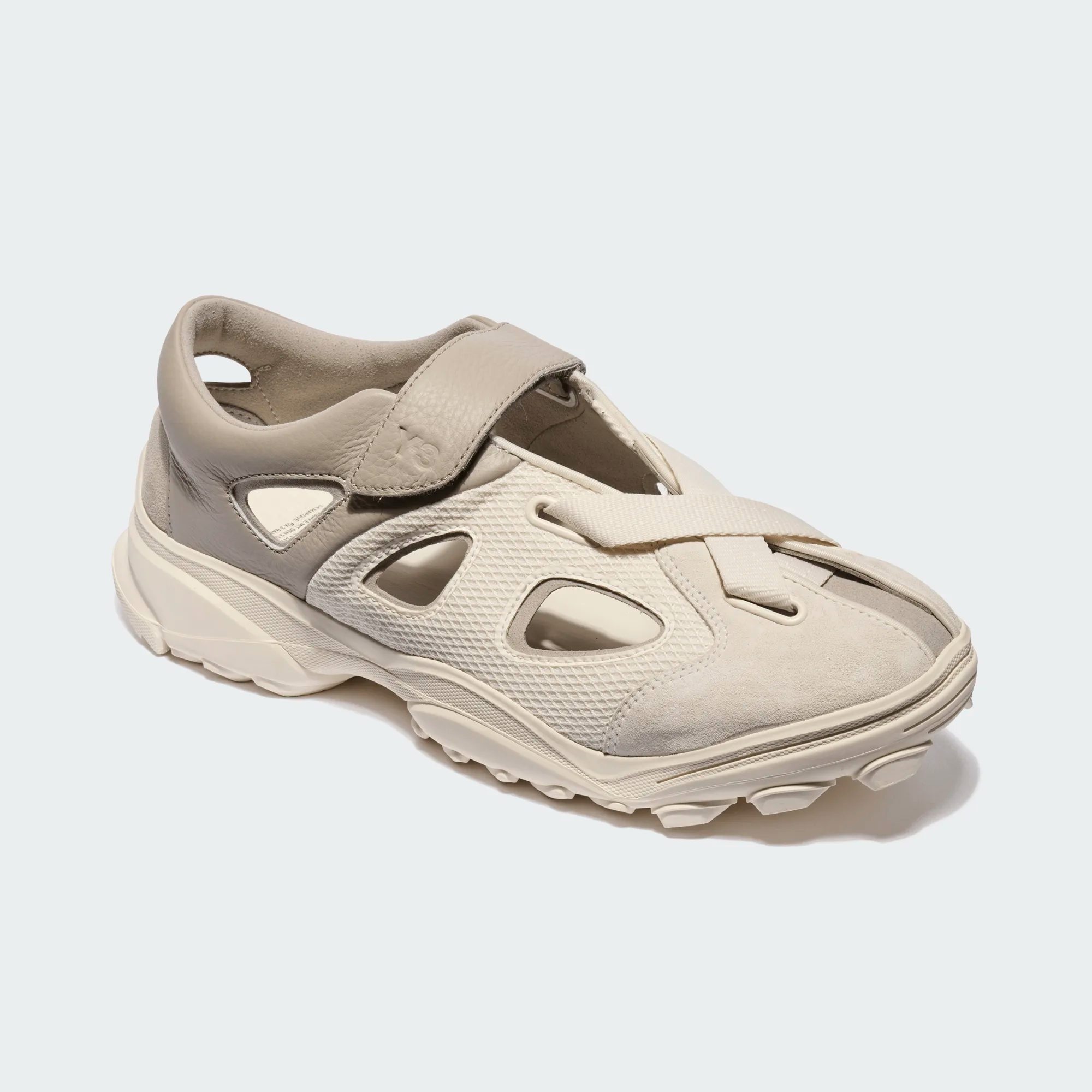 【 Y-3 GSG9 SANDAL 頂級皮革鞋款 - 白灰 】