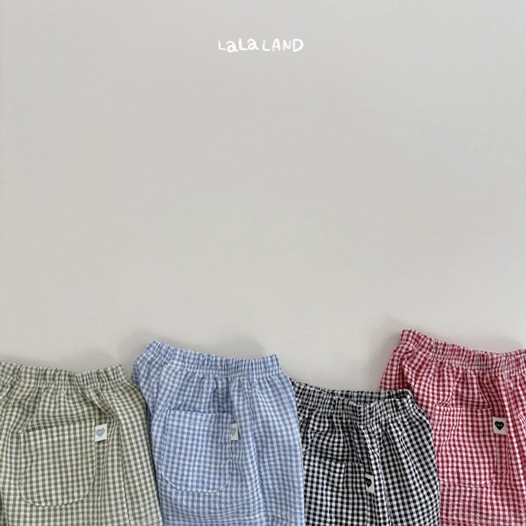 韓國🇰🇷LALA LAND 皺皺格紋短褲(XS-XL)