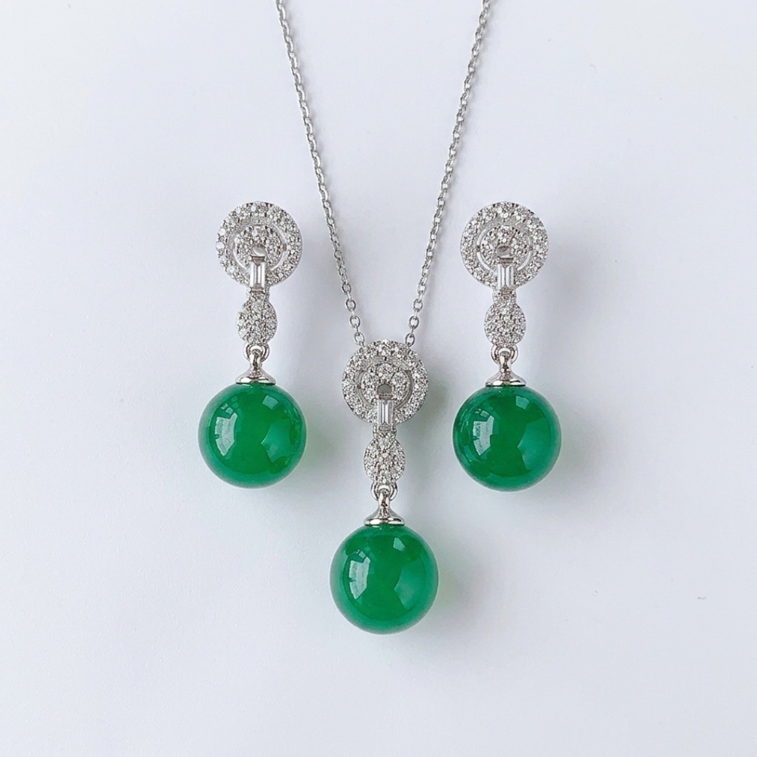 Y255綠玉髓項鏈(A75)