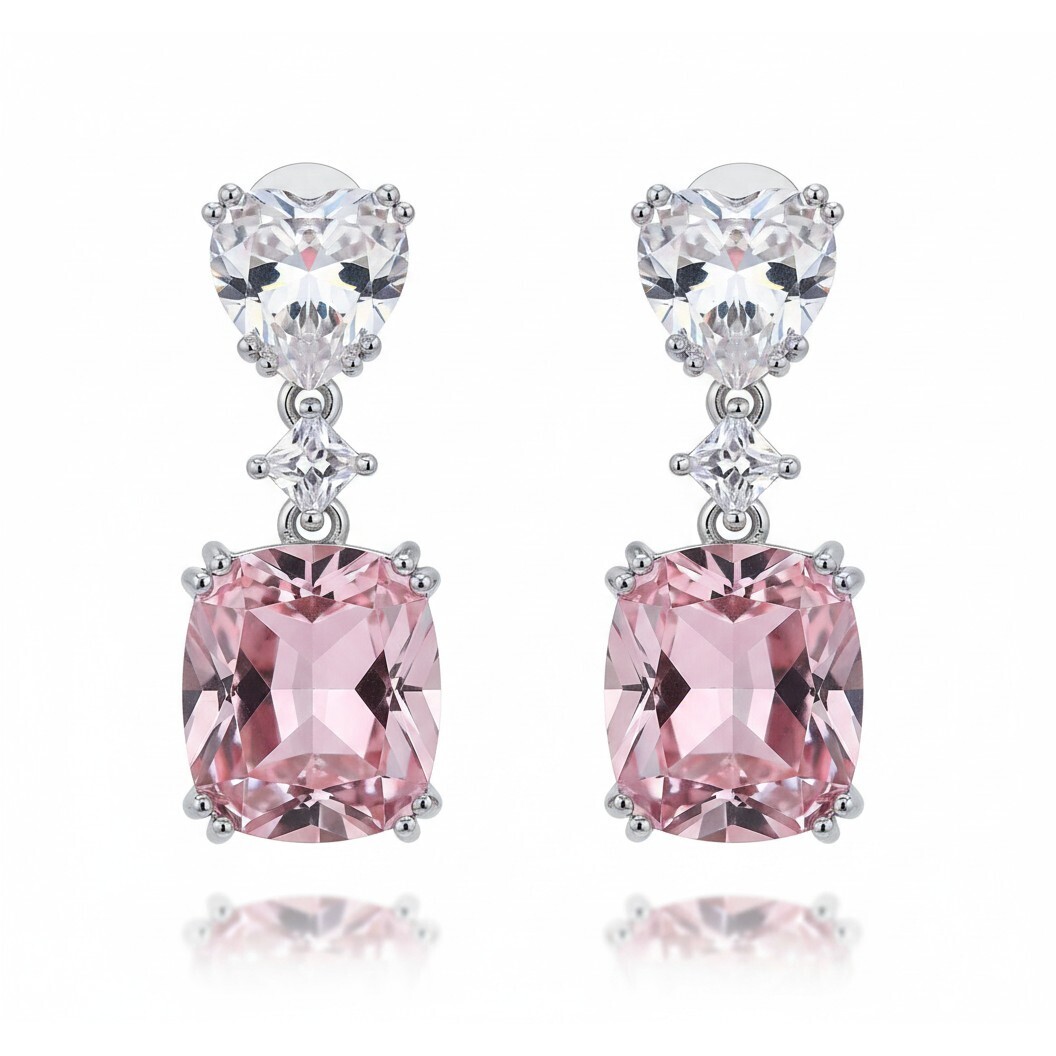 Y012粉色耳釘(A19)