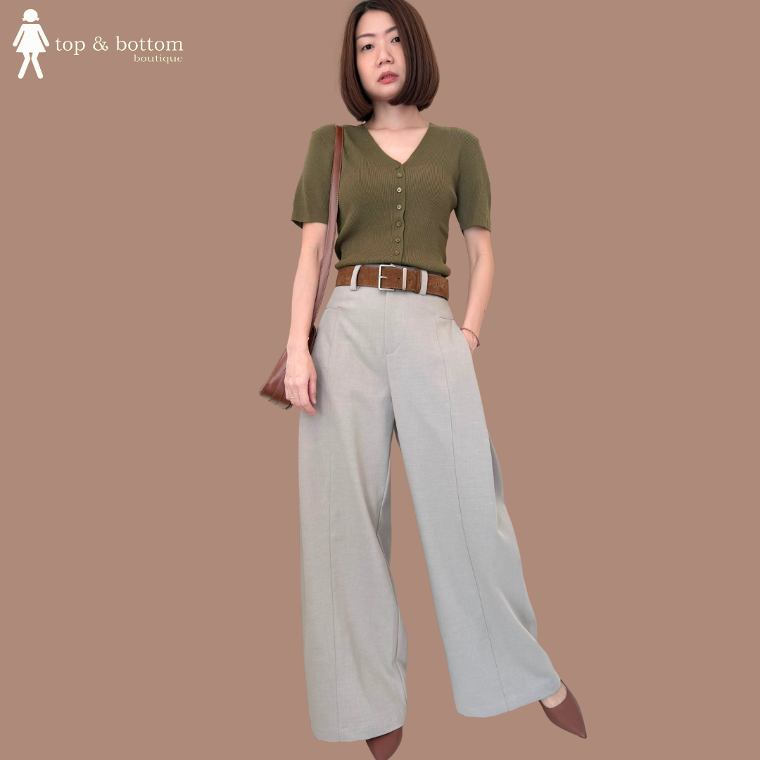 SOLID HIGH WAISTED HAREM PANT