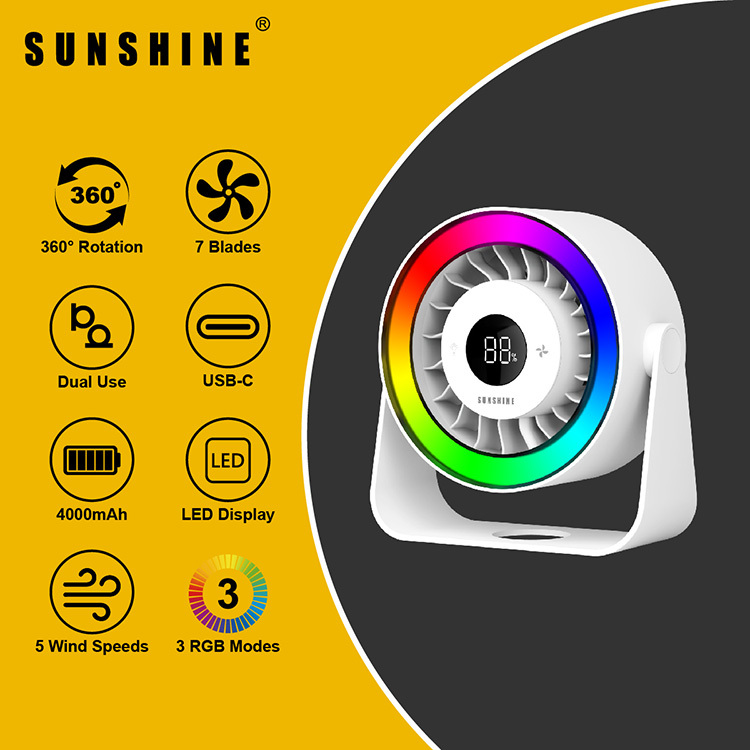 RGB彩光座檯風扇 FAN-01
