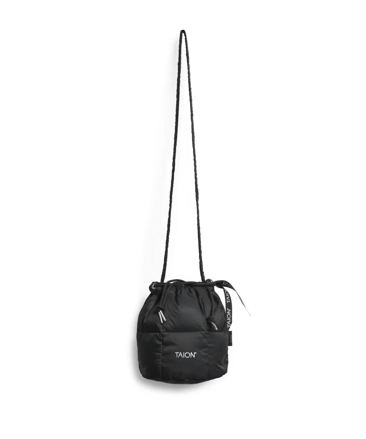 TAION BASIC DRAWSTRING DOWN BAG S TAION-DST01-S BLACK