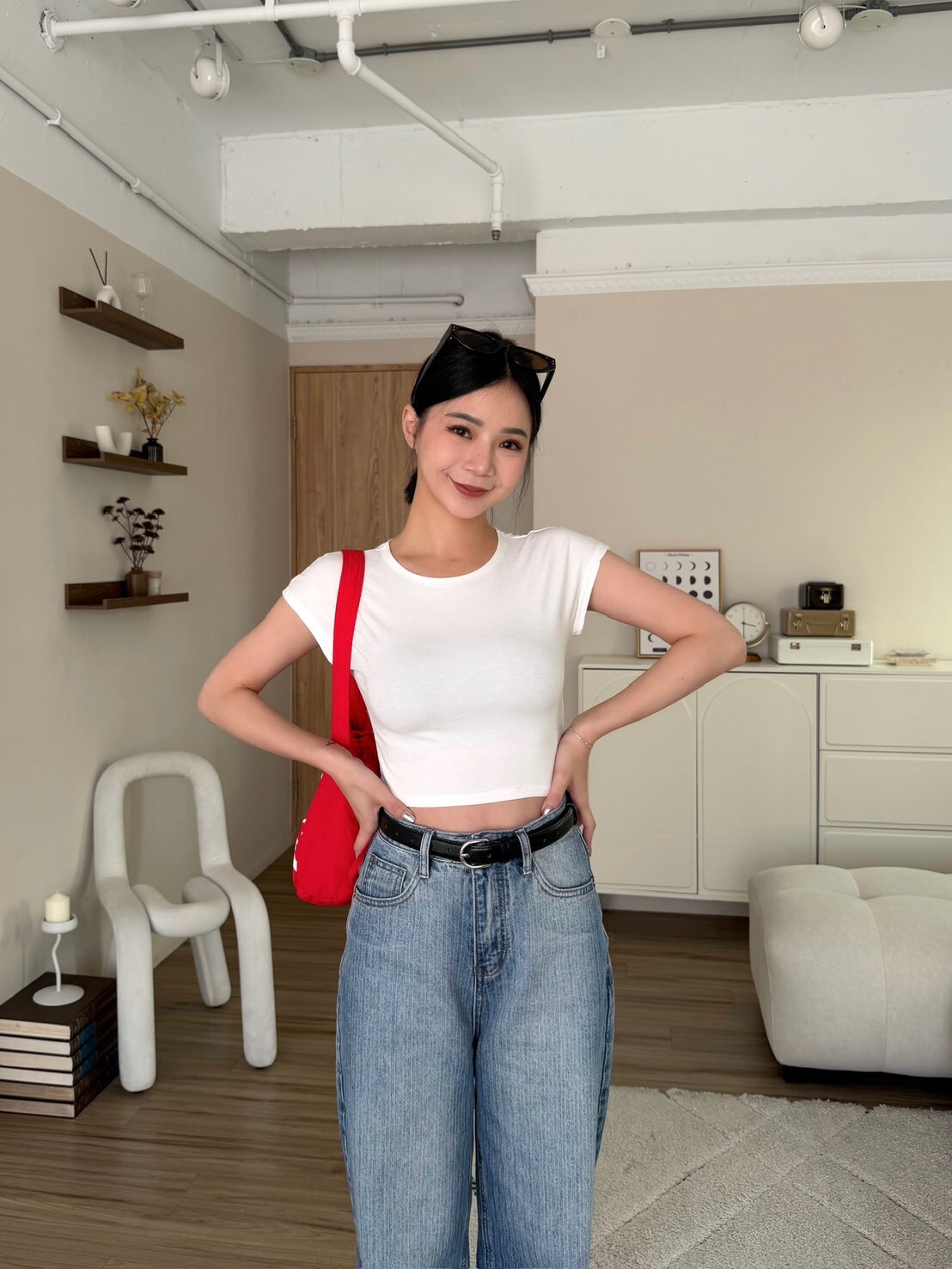 好身材彈力素面上衣