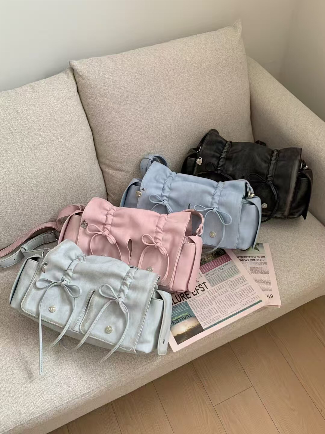 Leonie - 翻蓋蝴蝶結機車包