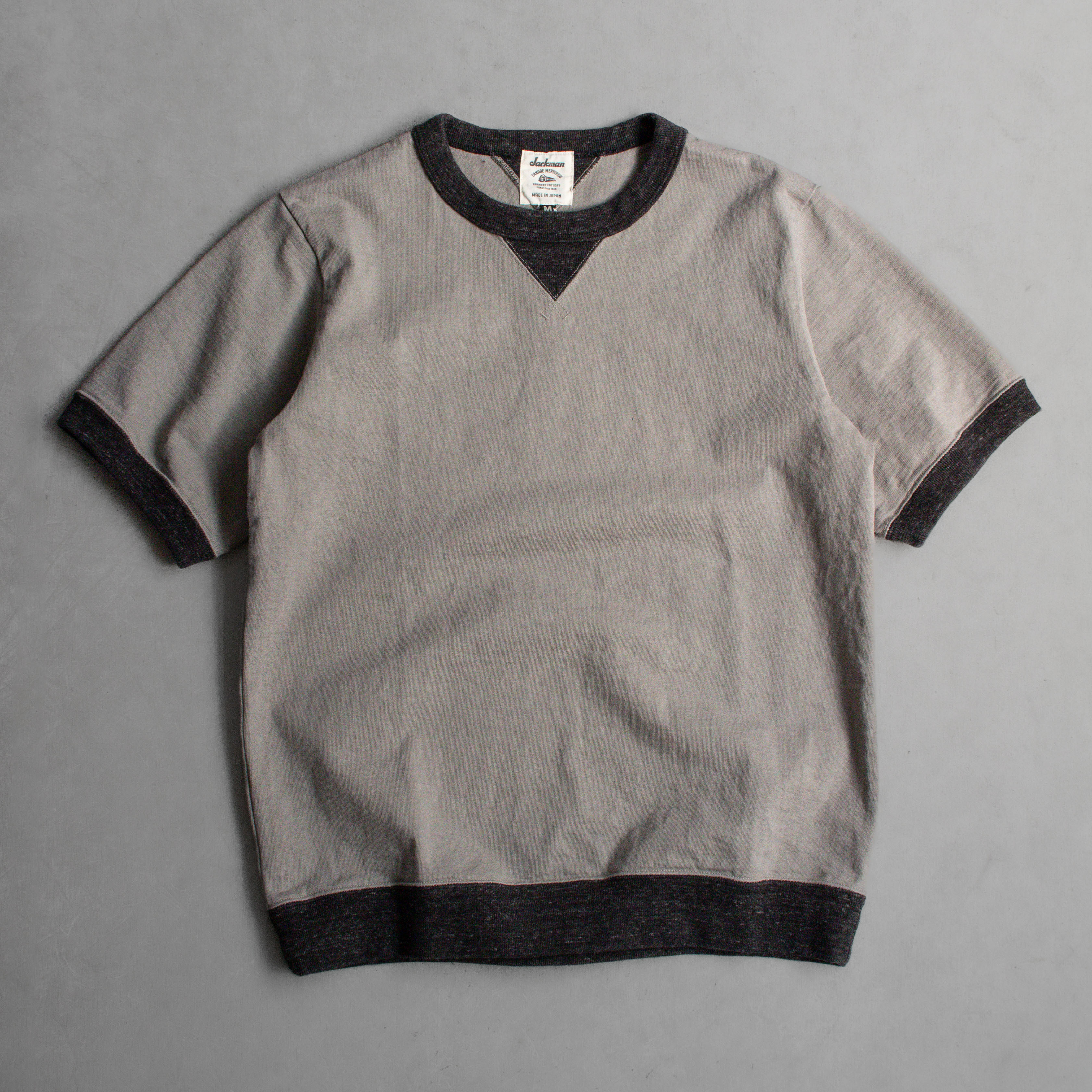 JACKMAN DOTSUME RIB T-SHIRT 日本製 圓領 厚磅 短袖 T恤 三色