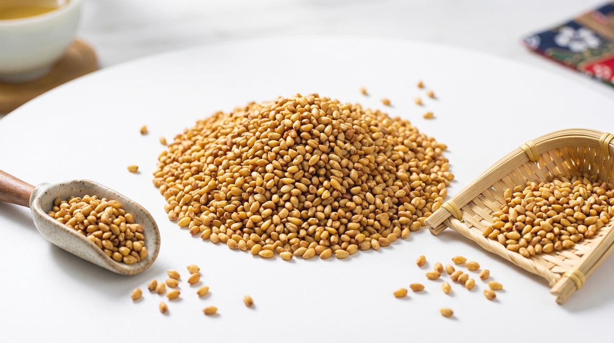 金黃色黃金蕎麥原料質感