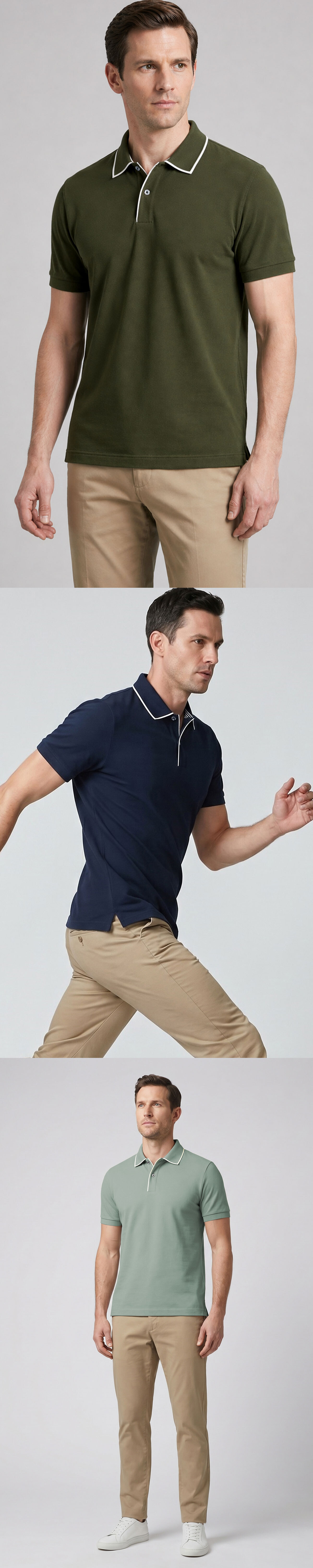 RegalFlex™ 都會輕機能短袖POLO衫模特兒實穿