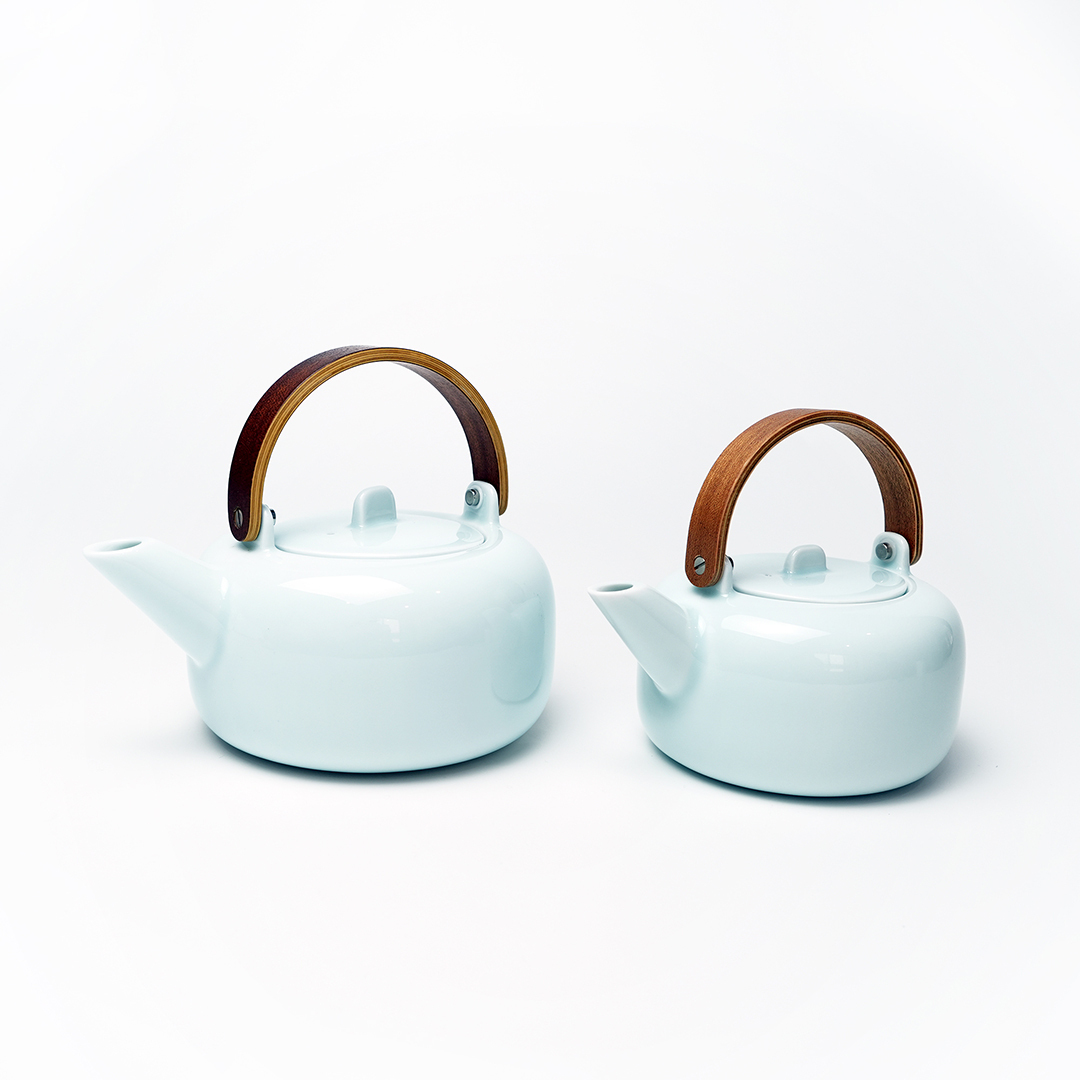 方圓壺/木把青釉