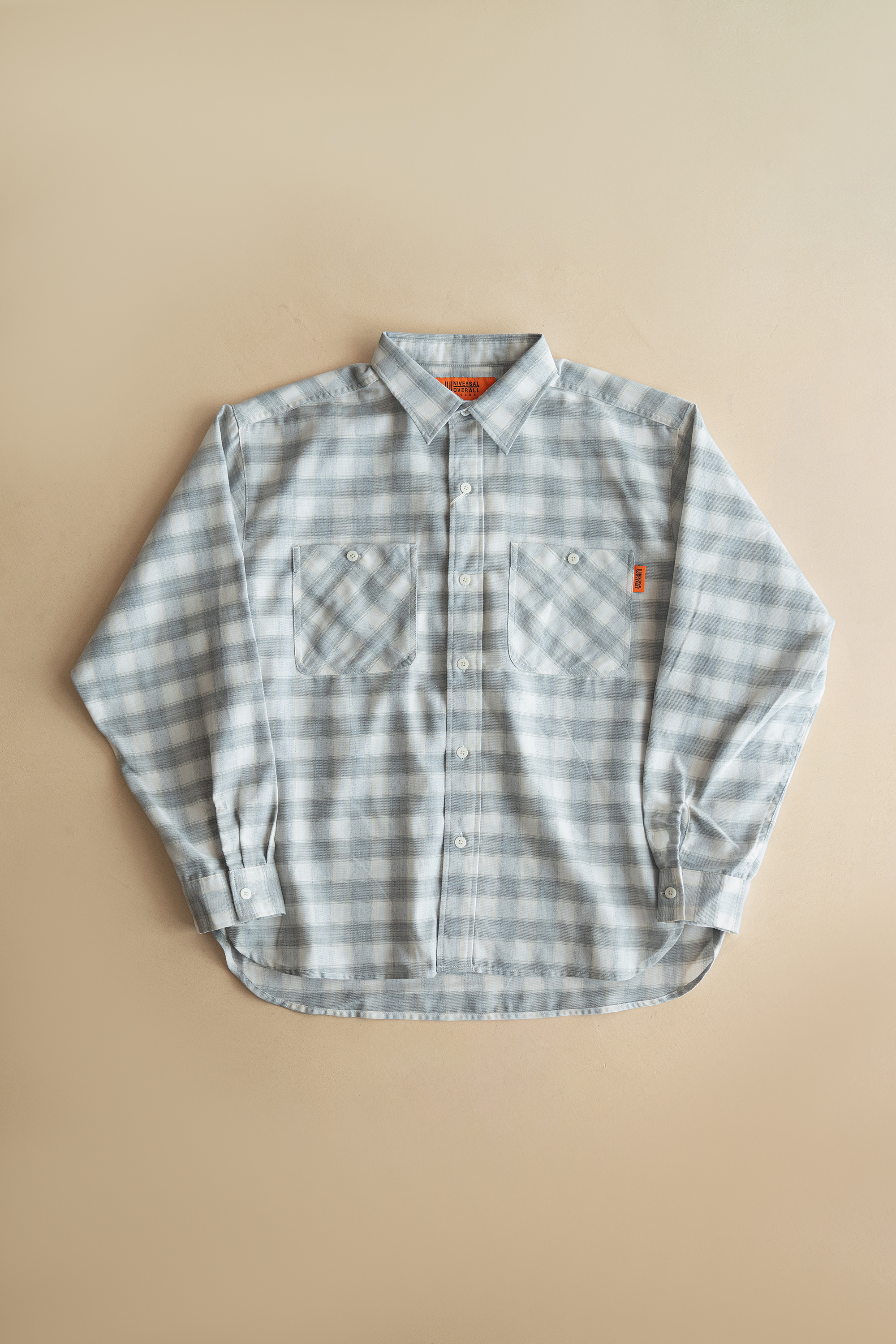 UNIVERSAL OVERALL OMBRE CHECK LS SHIRT (2COL)