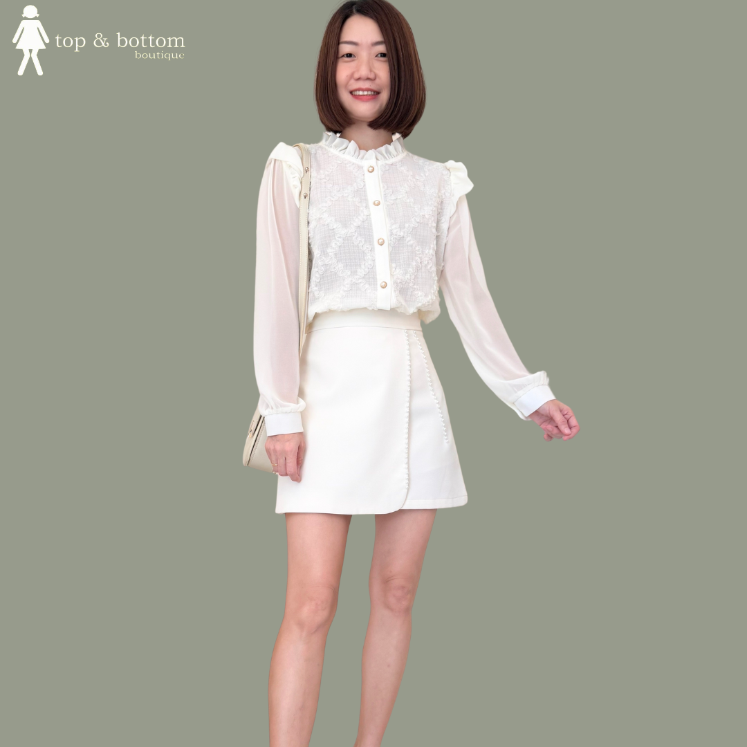 PEARL DETAILED SHORT SKIRT