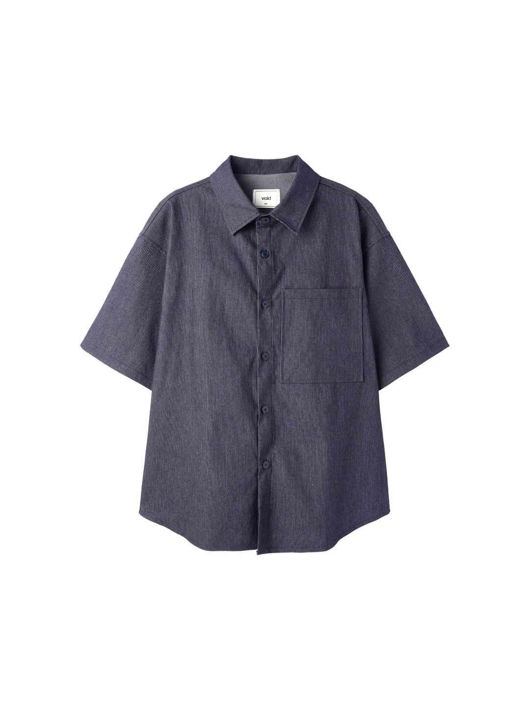 A12 直紋丹寧短衫