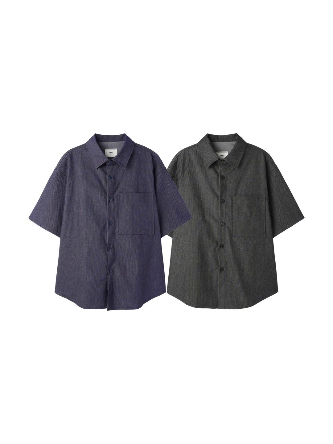 A12 直紋丹寧短衫