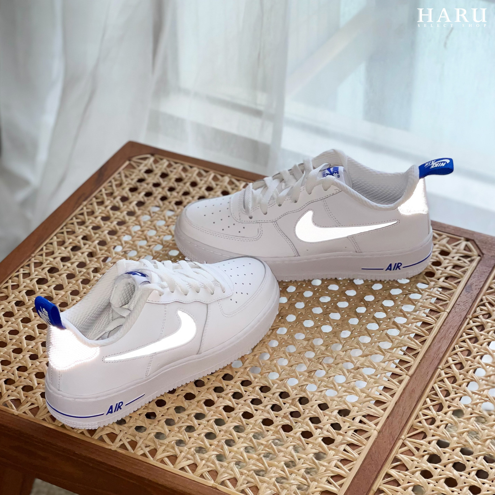 Nike Air Force 1 '07 LV8 White Racer Blue GS 藍白 白 寶藍 3M 反光 經典 運動休閒鞋 大童 女鞋 DD3227-100