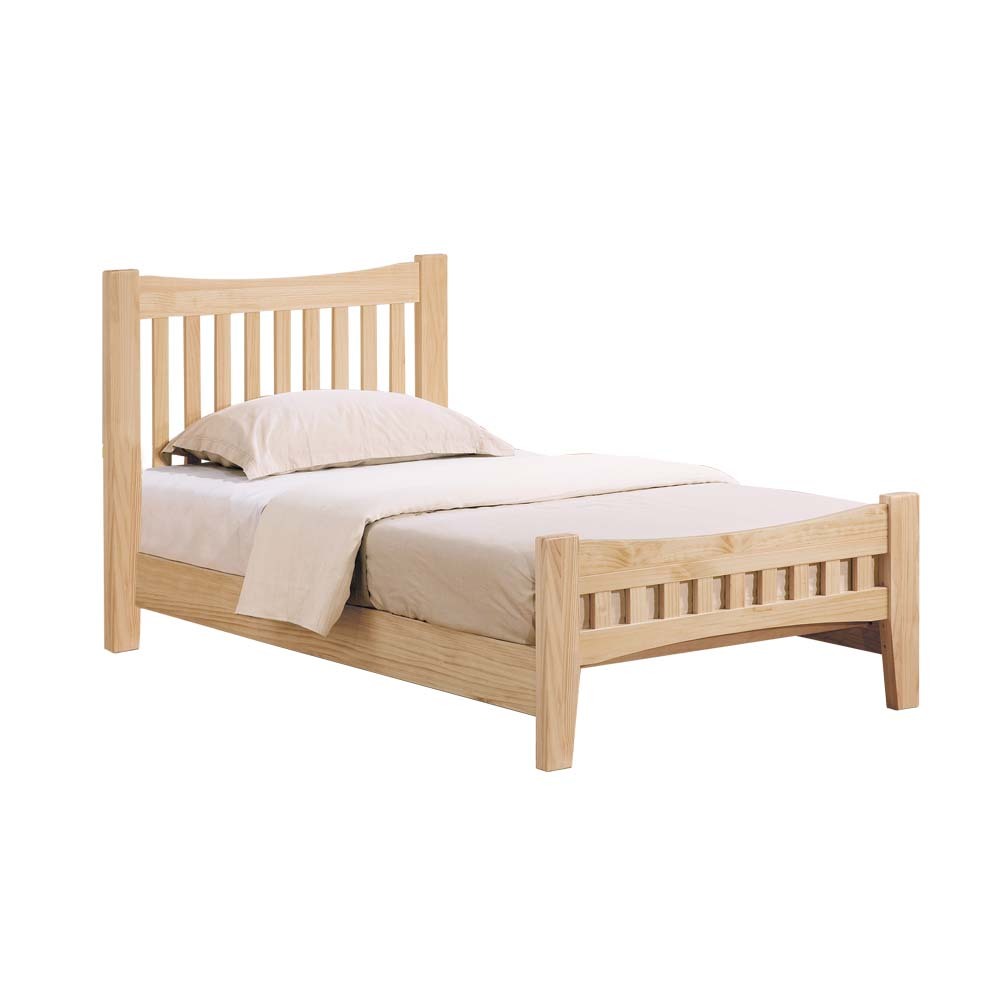 柏蒂家居-菲比3.5尺單人加大實木床架