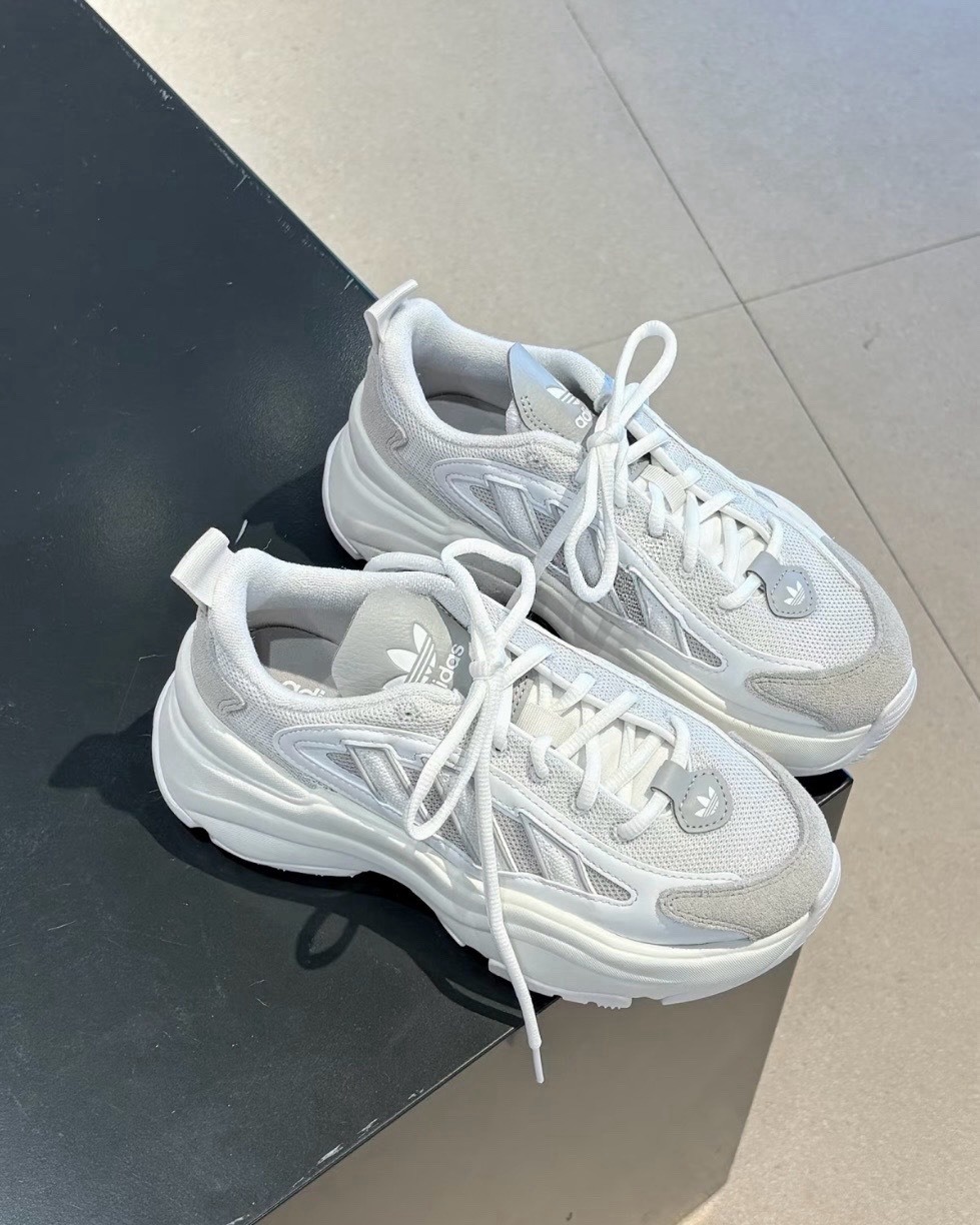 <白月光>Adidas Originals Ozgaia 厚底 增高 老爹鞋 麂皮 米灰