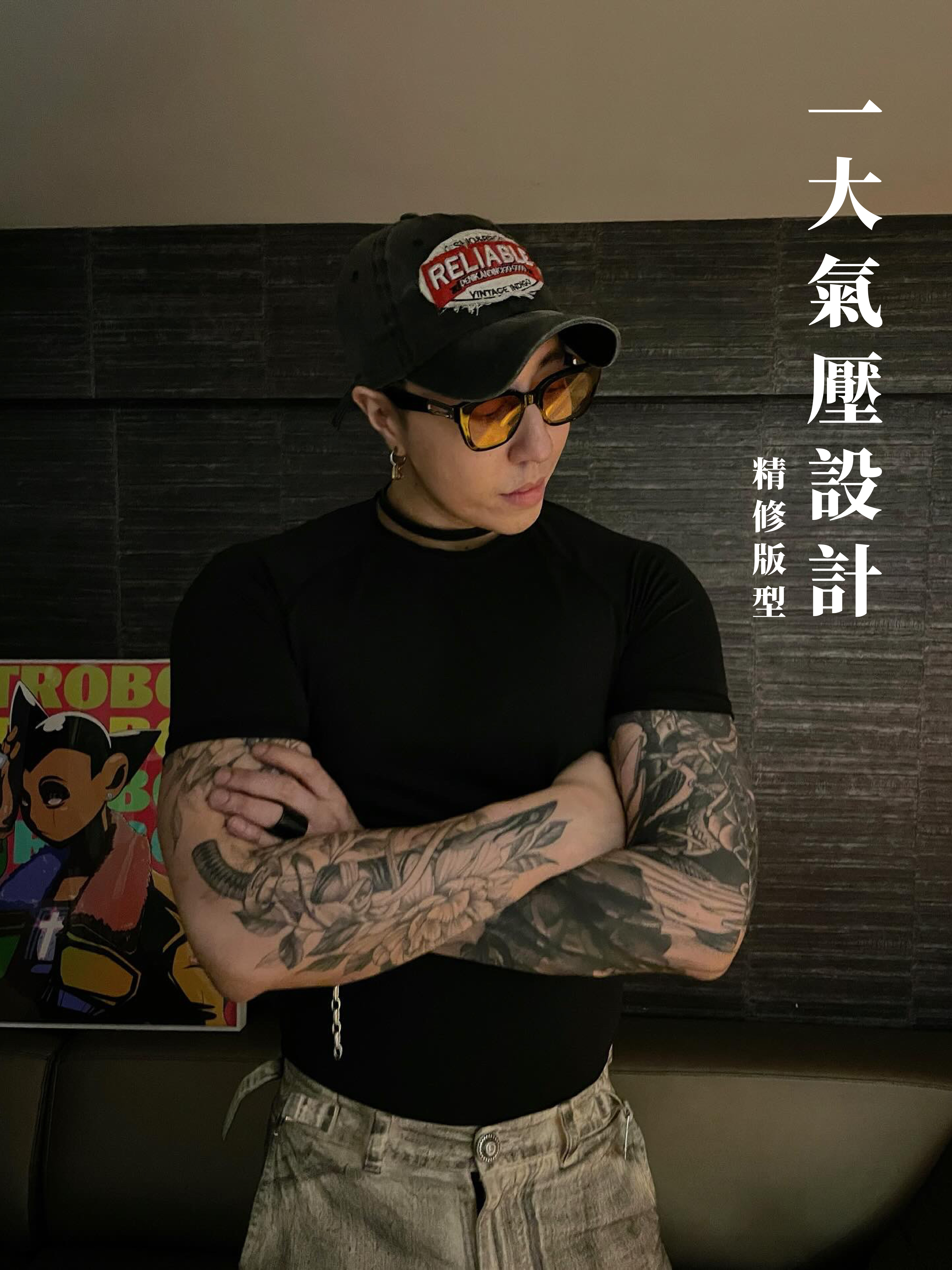 [1atm] 低領-反摺袖Tshirt project-052 design™ by 1atm